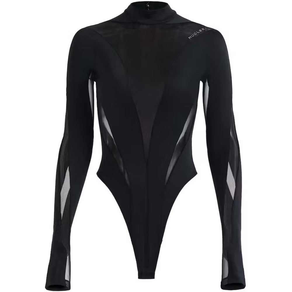 Mugler H&M Mesh-Paneled Bodysuit